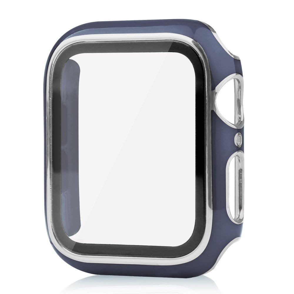 Universal Apple Plastik Cover med Cover og Hærdet Glas - Blå#serie_10