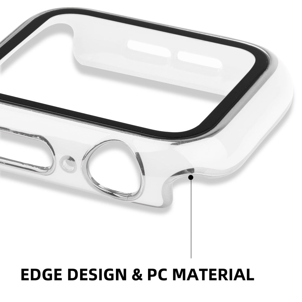 Universal Apple Plastik Cover med Cover og Hærdet Glas - Hvid#serie_3