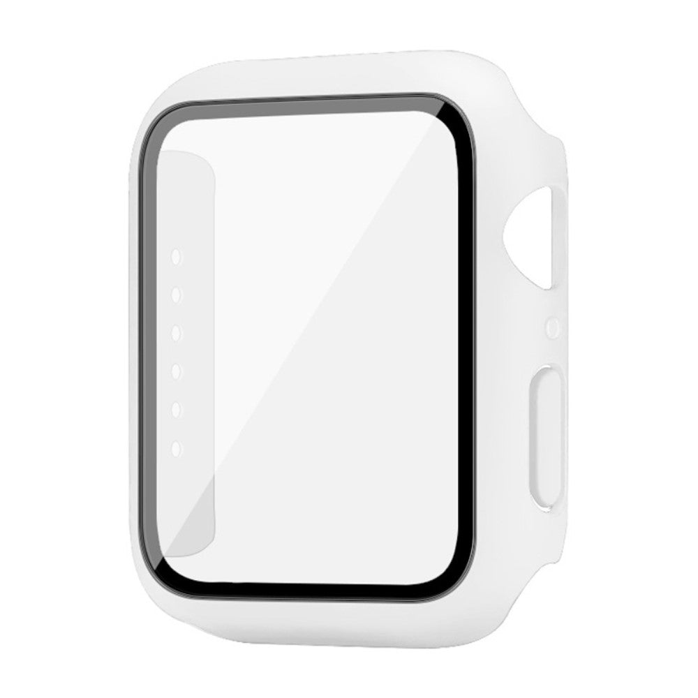 Rigtigt Fint Universal Apple Cover med Skærmbeskytter i Plastik og Hærdet Glas - Hvid#serie_2