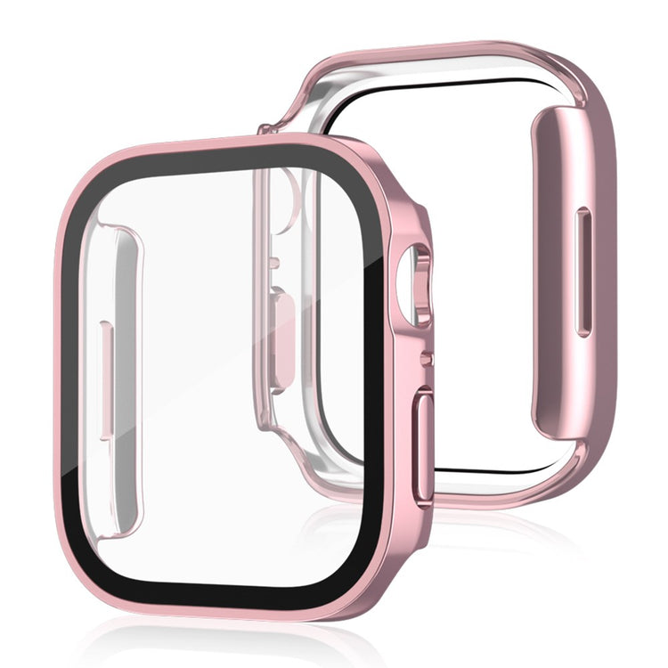 Mega Fint Universal Apple Cover med Skærmbeskytter i Plastik og Hærdet Glas - Pink#serie_3