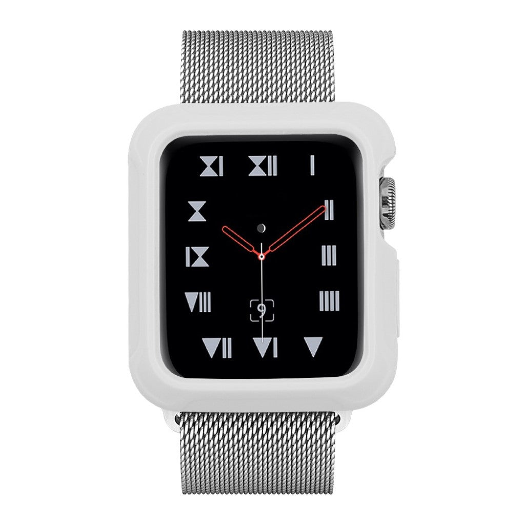 Fed Apple Watch Series 1-3 42mm Silikone Cover - Hvid#serie_1