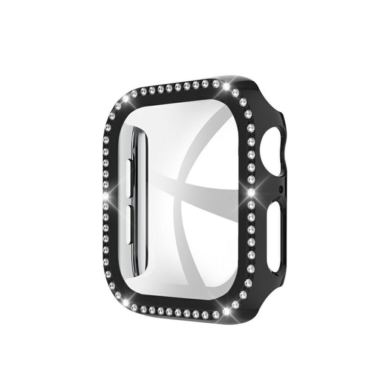 Apple Watch Series 1-3 42mm  Rhinsten og Silikone Bumper  - Sort#serie_1
