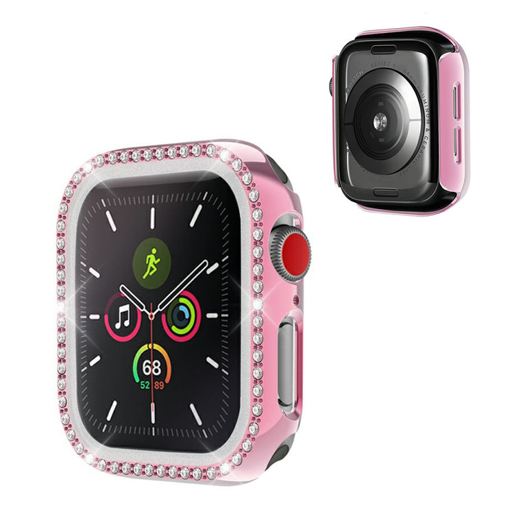 Apple Watch Series 1-3 42mm  Rhinsten og Silikone Bumper  - Pink#serie_3