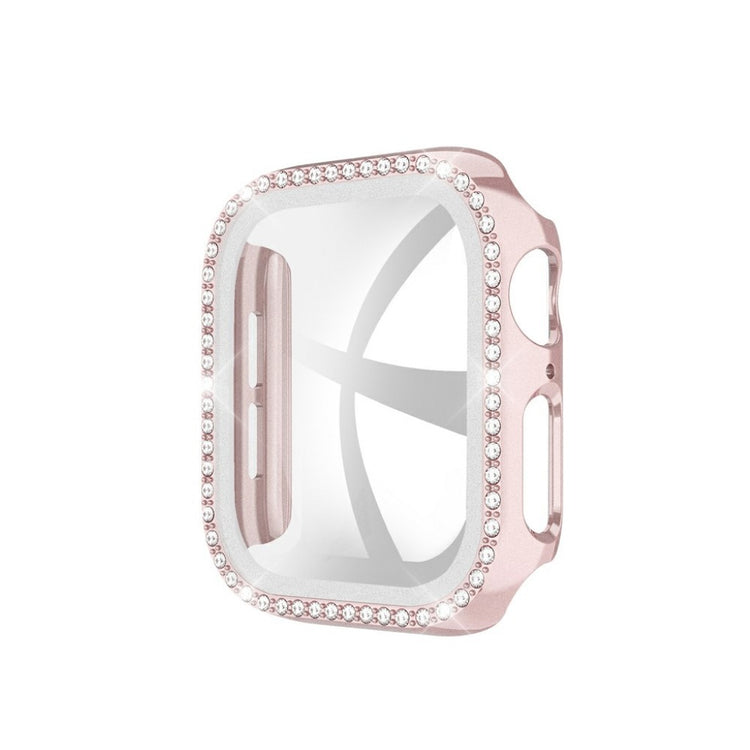 Apple Watch Series 1-3 42mm  Rhinsten og Silikone Bumper  - Pink#serie_5