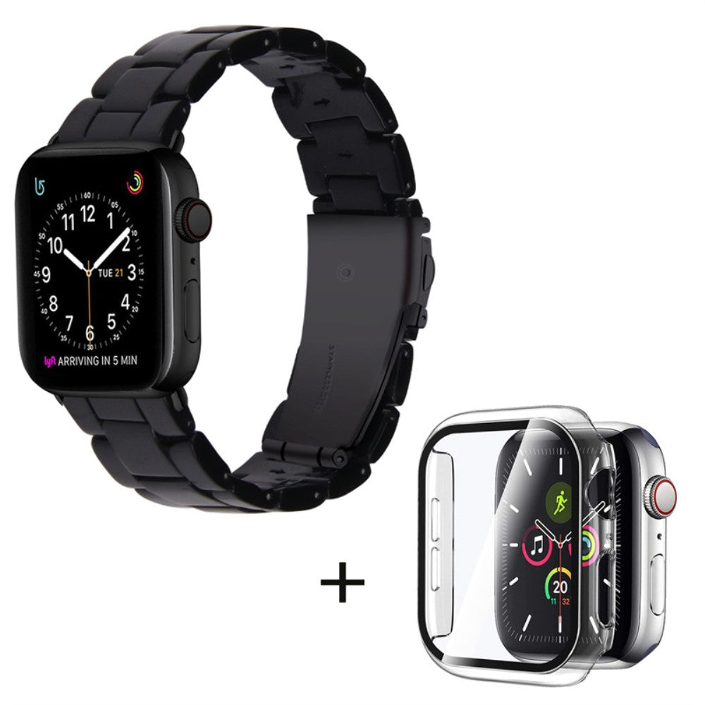 Apple Watch Series 1-3 42mm Metal Rem med Cover - Sort#serie_17