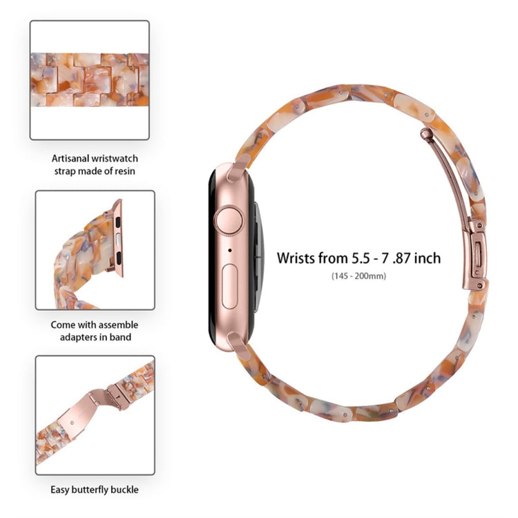 Apple Watch Series 1-3 42mm Metal Rem med Cover - Gul#serie_21