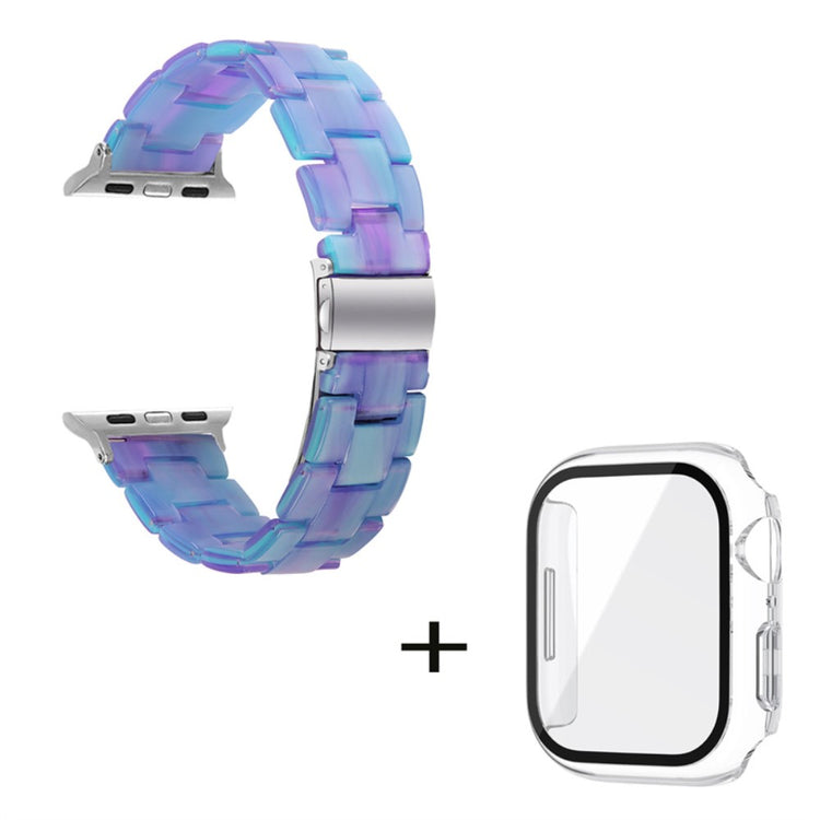 Apple Watch Series 1-3 42mm Metal Rem med Cover - Blå#serie_25