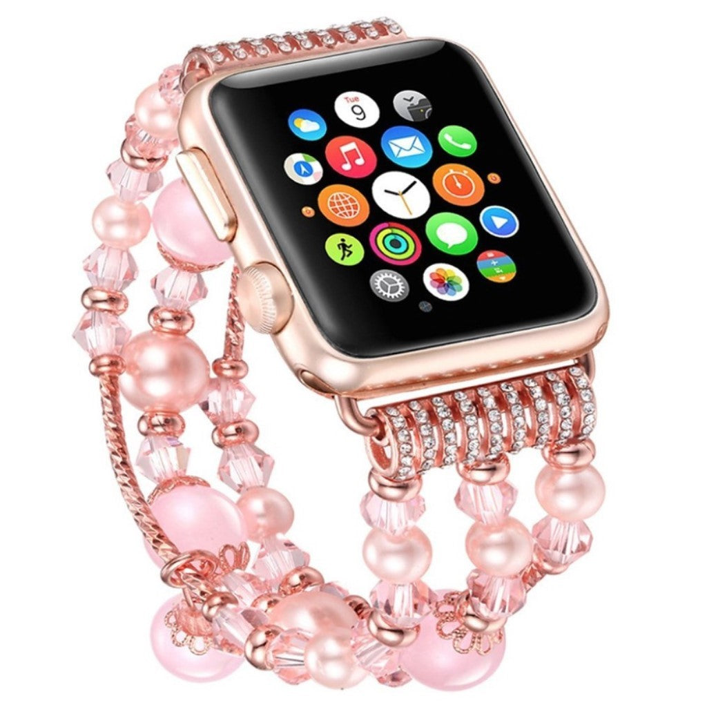 Mega fantastisk Apple Watch Series 1-3 42mm Rhinsten Rem - Pink#serie_4