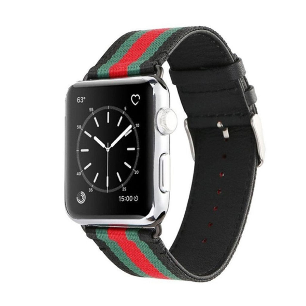 Vildt slidstærk Apple Watch Series 1-3 42mm Nylon Rem - Sort#serie_3