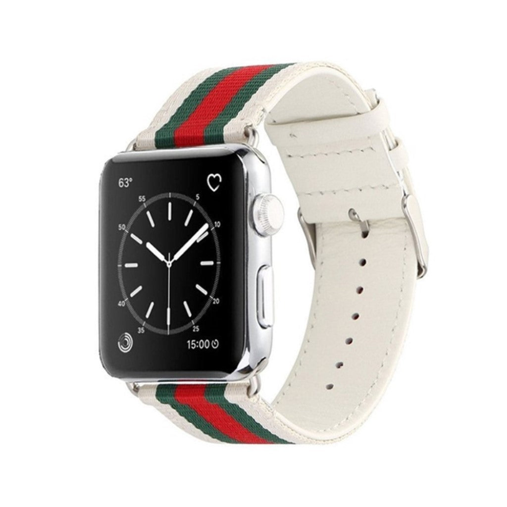 Vildt slidstærk Apple Watch Series 1-3 42mm Nylon Rem - Hvid#serie_4