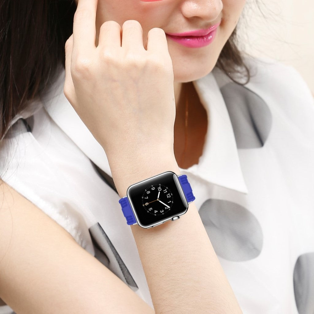 Meget sejt Apple Watch Series 1-3 42mm Silikone Rem - Blå#serie_1