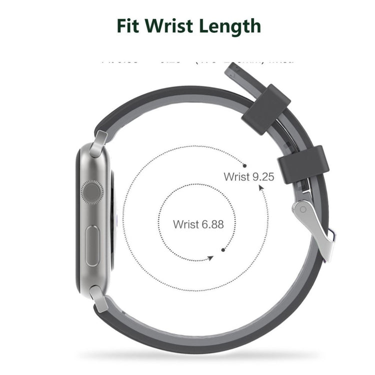 Meget hårdfør Apple Watch Series 1-3 42mm Silikone Rem - Sort#serie_1
