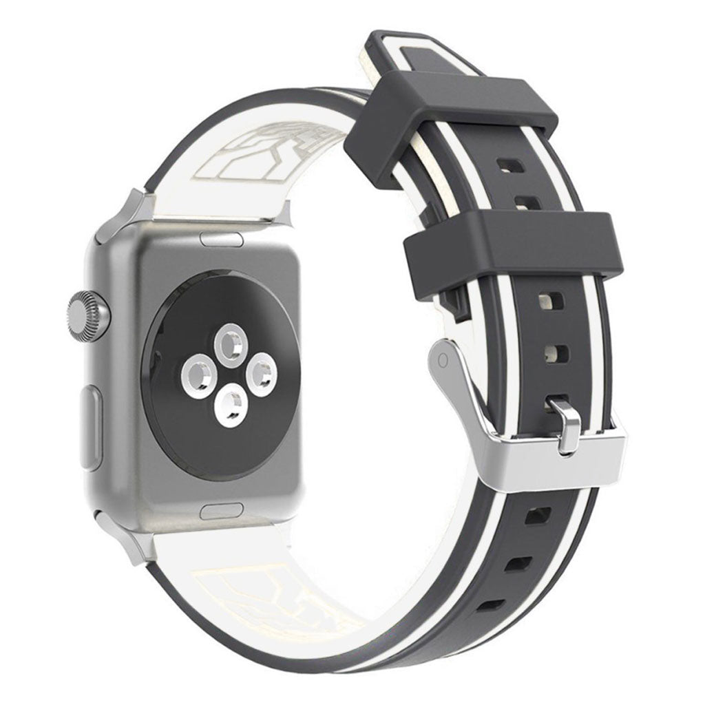 Meget hårdfør Apple Watch Series 1-3 42mm Silikone Rem - Hvid#serie_2