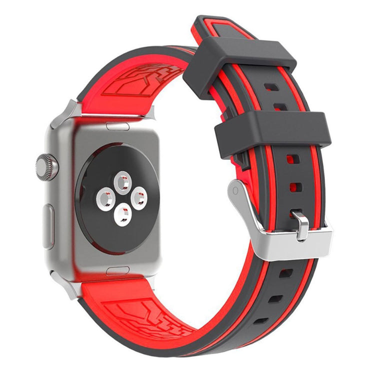 Meget hårdfør Apple Watch Series 1-3 42mm Silikone Rem - Rød#serie_3