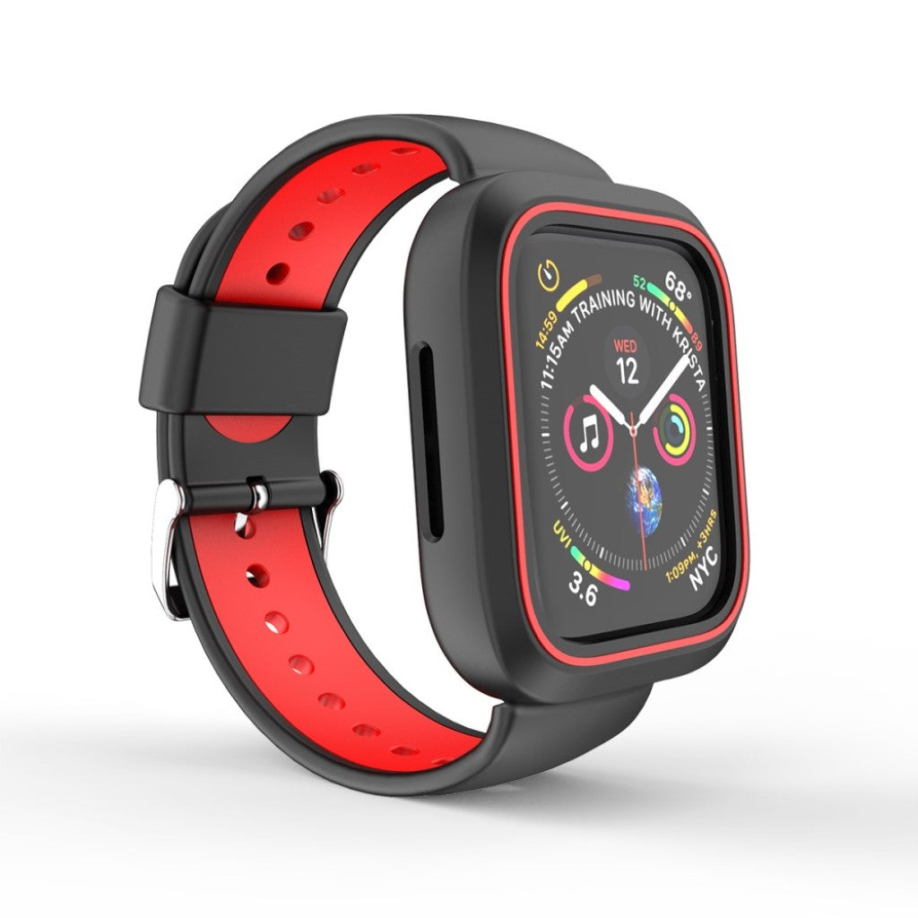Vildt kønt Apple Watch Series 1-3 42mm Silikone Rem - Rød#serie_3