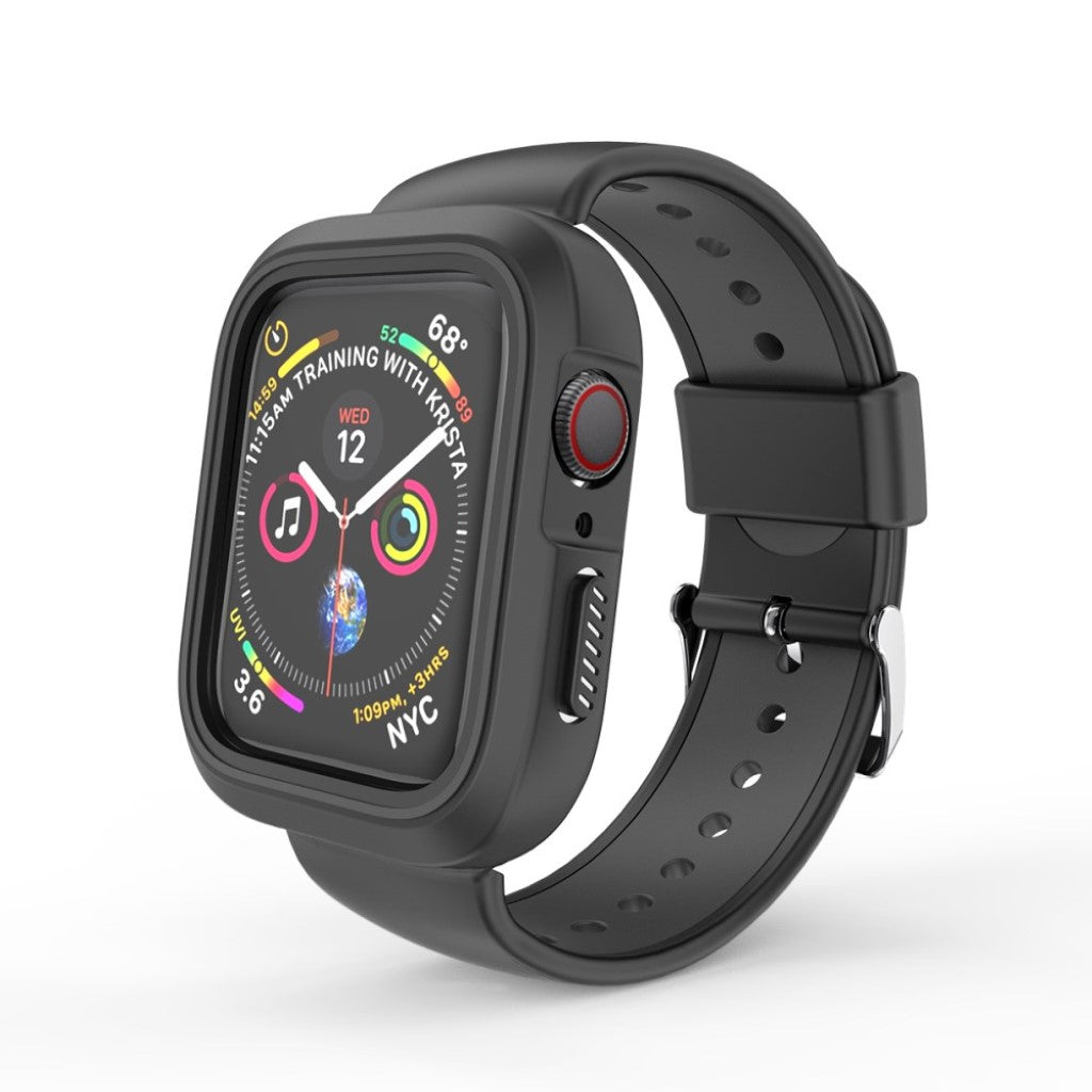 Vildt kønt Apple Watch Series 1-3 42mm Silikone Rem - Sort#serie_4