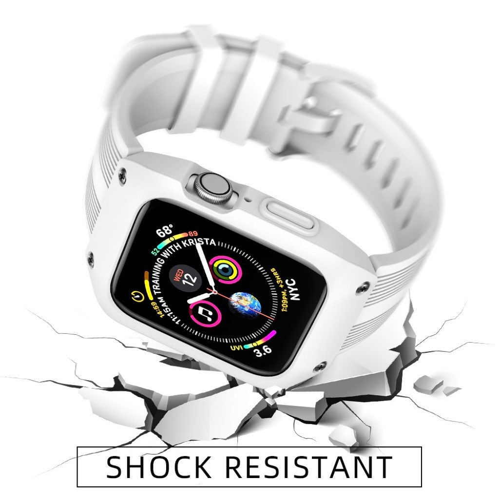 Vildt nydelig Apple Watch Series 1-3 42mm Silikone Rem - Hvid#serie_2