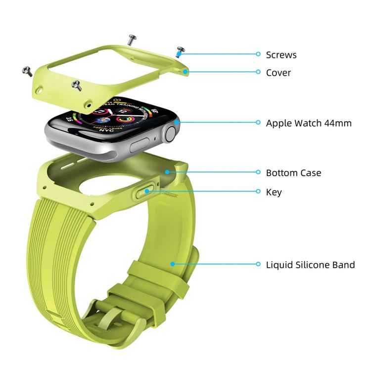 Vildt nydelig Apple Watch Series 1-3 42mm Silikone Rem - Grøn#serie_5