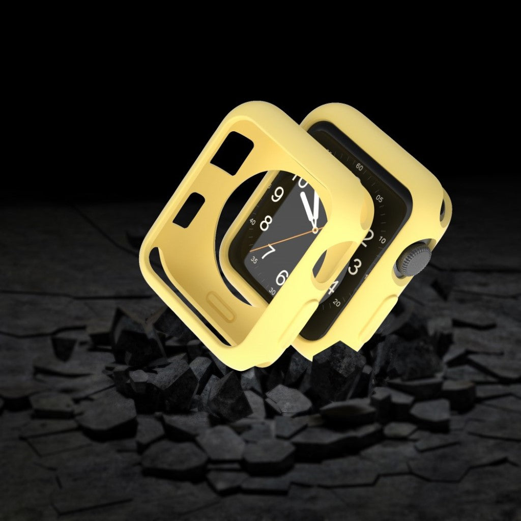 Vildt Fed Apple Watch Series 1-3 42mm Silikone Cover - Gul#serie_9