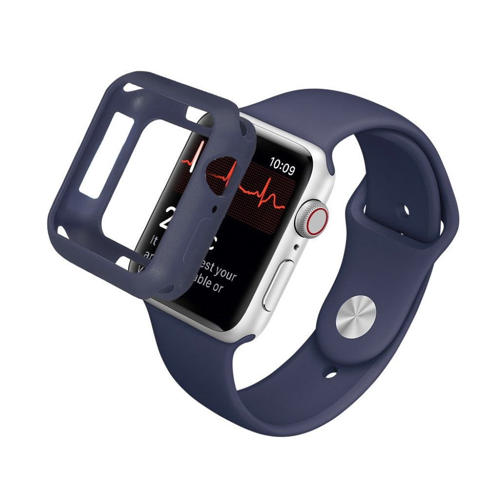 Apple Watch Series 1-3 42mm Holdbar Silikone Bumper  - Blå#serie_11