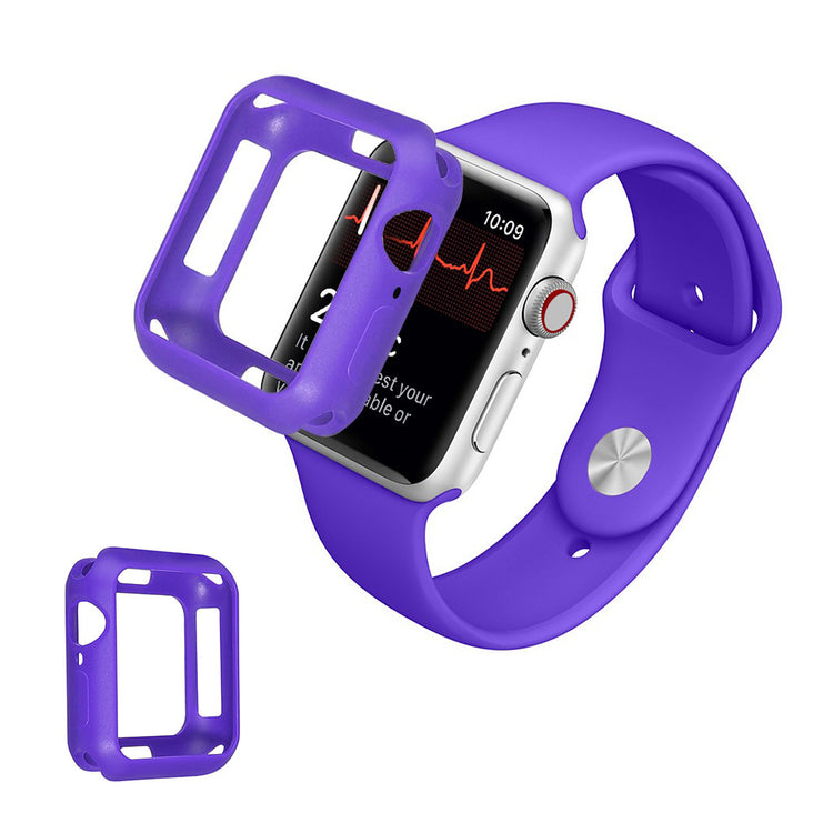Apple Watch Series 1-3 42mm Holdbar Silikone Bumper  - Lilla#serie_12