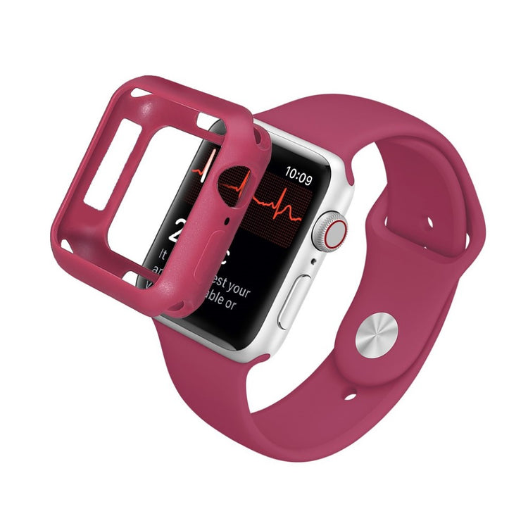 Apple Watch Series 1-3 42mm Holdbar Silikone Bumper  - Pink#serie_7