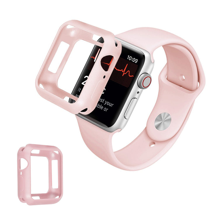 Apple Watch Series 1-3 42mm Holdbar Silikone Bumper  - Pink#serie_7