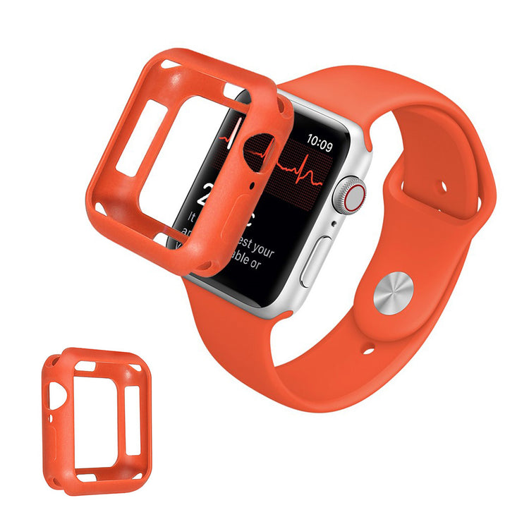 Apple Watch Series 1-3 42mm Holdbar Silikone Bumper  - Orange#serie_8