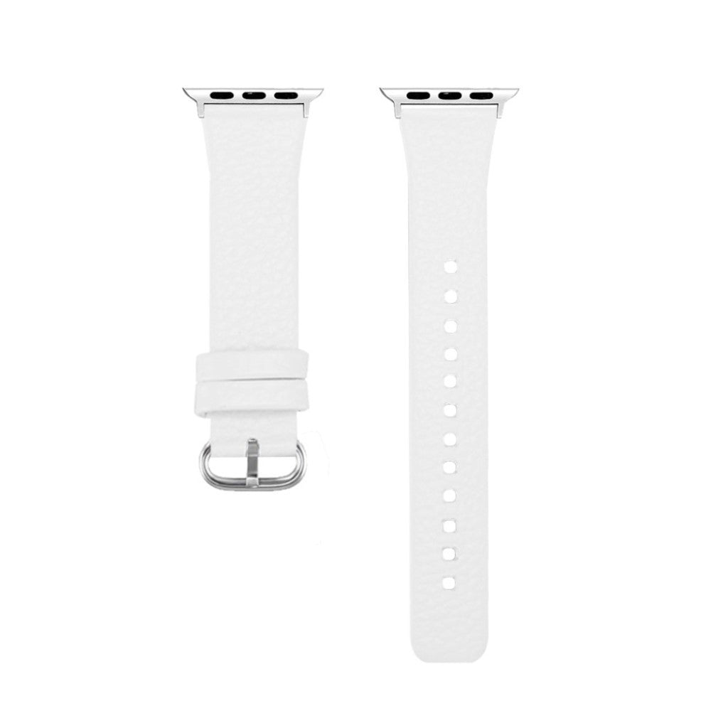 Rigtigt flot Apple Watch Series 1-3 42mm Ægte læder Rem - Hvid#serie_2