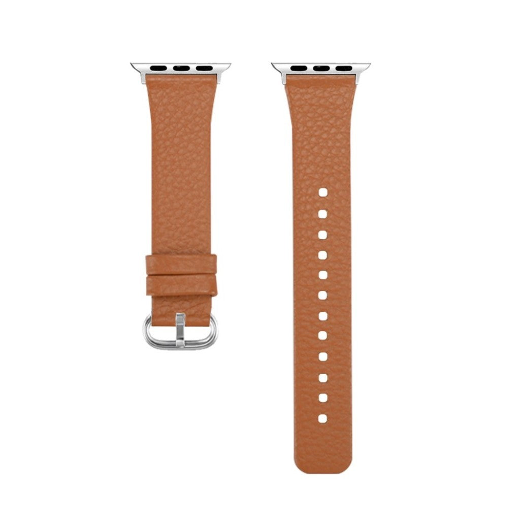 Rigtigt flot Apple Watch Series 1-3 42mm Ægte læder Rem - Brun#serie_5