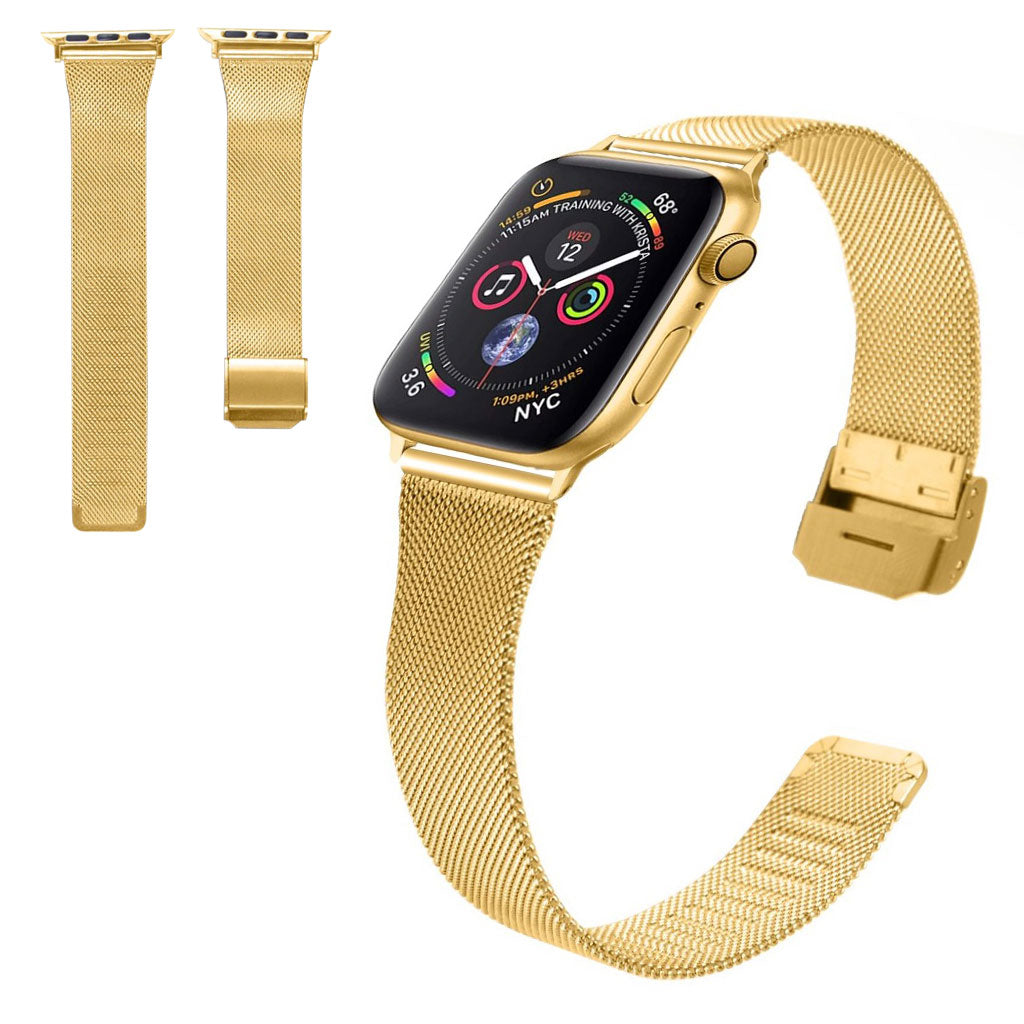 Meget smuk Apple Watch Series 1-3 42mm Metal Rem - Guld#serie_3