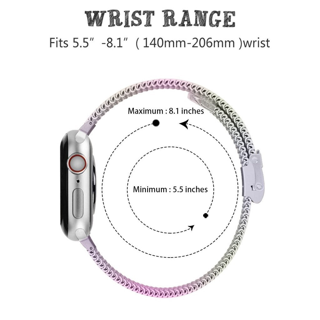 Meget smuk Apple Watch Series 1-3 42mm Metal Rem - Flerfarvet#serie_6
