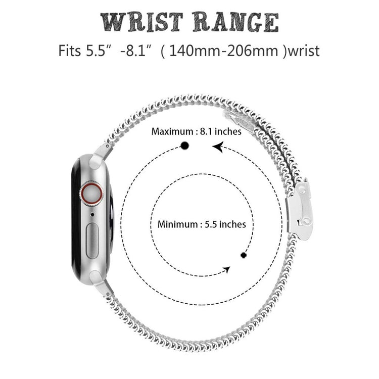 Meget smuk Apple Watch Series 1-3 42mm Metal Rem - Sølv#serie_7