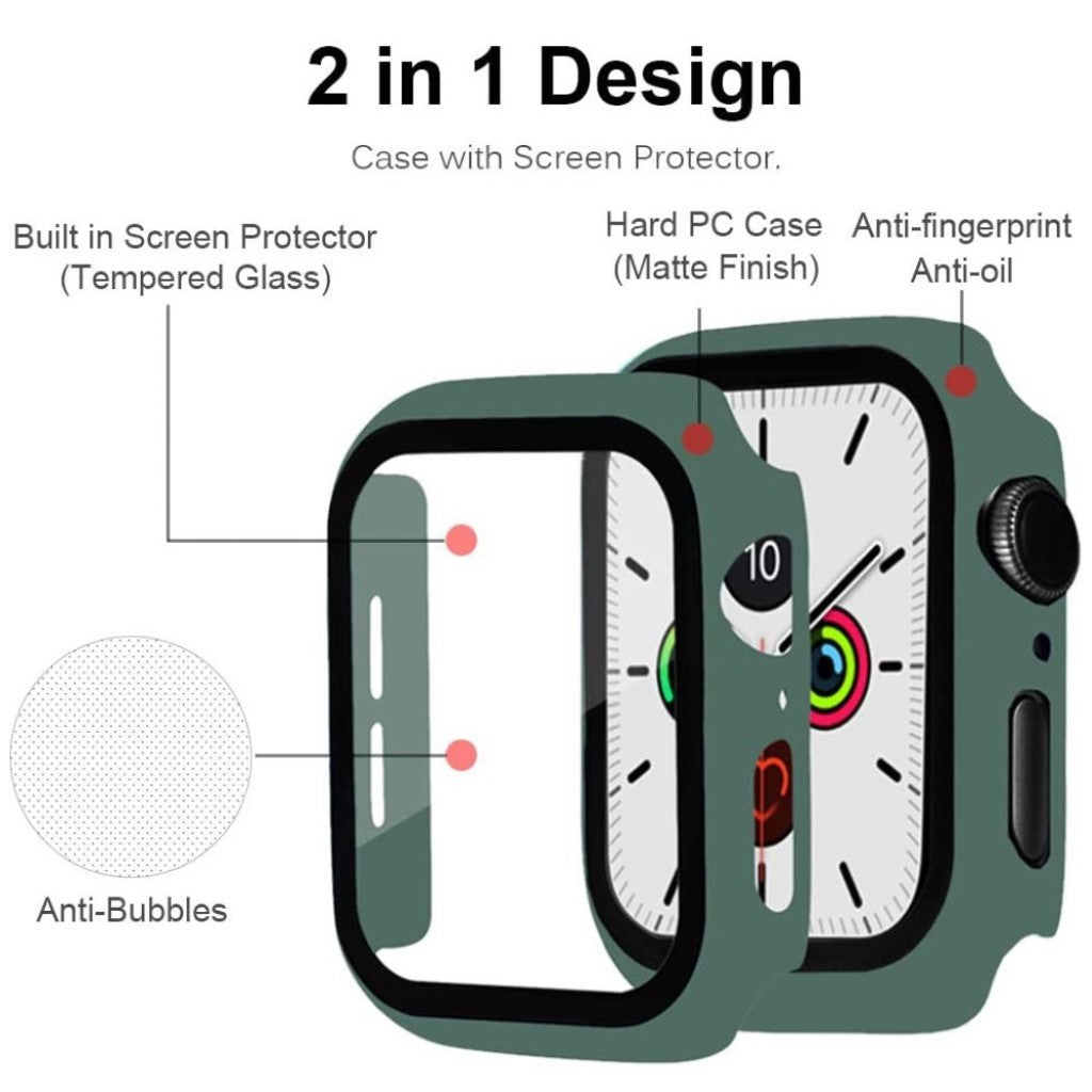Apple Watch Series 1-3 42mm Holdbar Plastik Bumper  - Grøn#serie_1