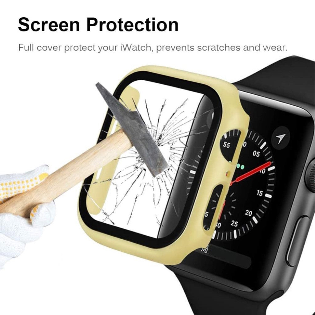 Apple Watch Series 1-3 42mm Holdbar Plastik Bumper  - Gul#serie_2