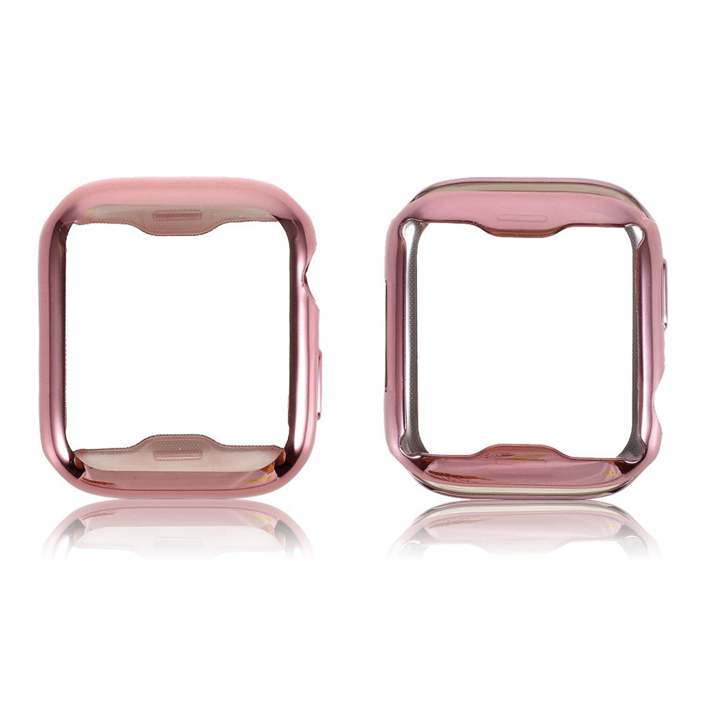 Apple Watch Series 1-3 42mm  Silikone og Glas Bumper  - Pink#serie_2