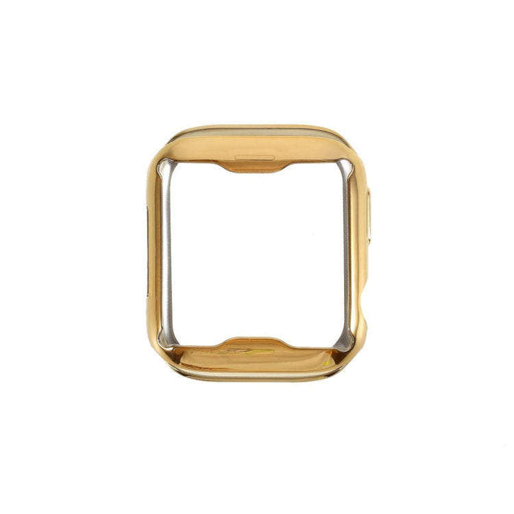 Apple Watch Series 1-3 42mm  Silikone og Glas Bumper  - Guld#serie_3