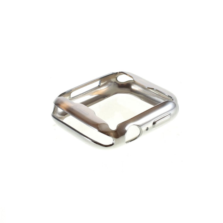 Apple Watch Series 1-3 42mm  Silikone og Glas Bumper  - Sølv#serie_4