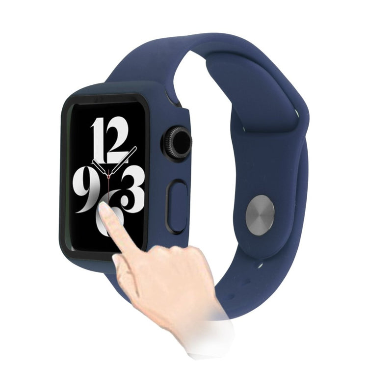 Vildt cool Apple Watch Series 1-3 42mm Silikone og Glas Rem - Blå#serie_14