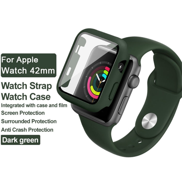 Apple Watch Series 1-3 42mm Silikone Cover med Rem - Grøn#serie_3