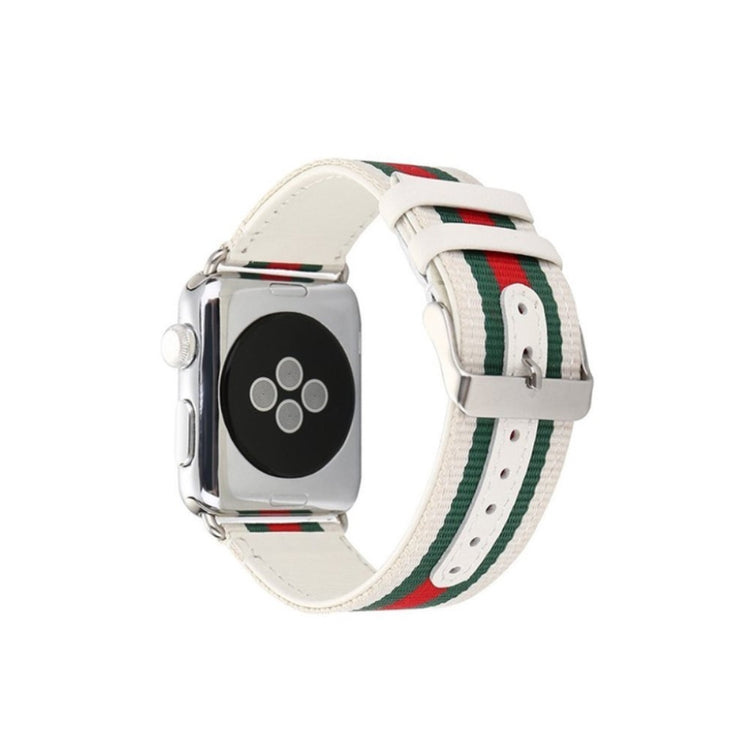 Meget hårdfør Apple Watch Series 1-3 38mm Nylon Rem - Hvid#serie_2