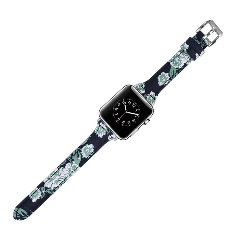 Meget slidstærk Apple Watch Series 1-3 38mm Ægte læder Rem - Flerfarvet#serie_1