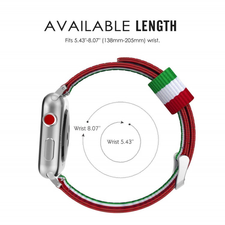 Meget hårdfør Apple Watch Series 1-3 38mm Nylon Rem - Flerfarvet#serie_3