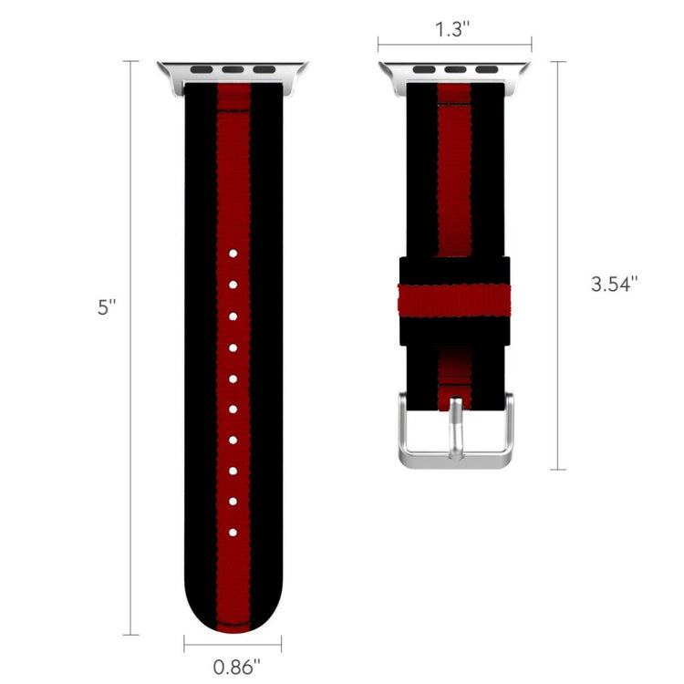 Meget hårdfør Apple Watch Series 1-3 38mm Nylon Rem - Flerfarvet#serie_8