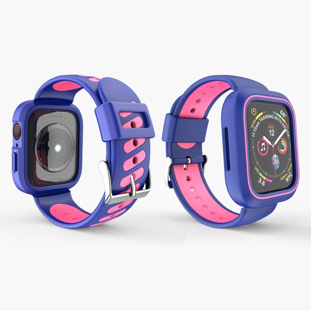 Mega kønt Apple Watch Series 1-3 38mm Silikone Rem - Blå#serie_7