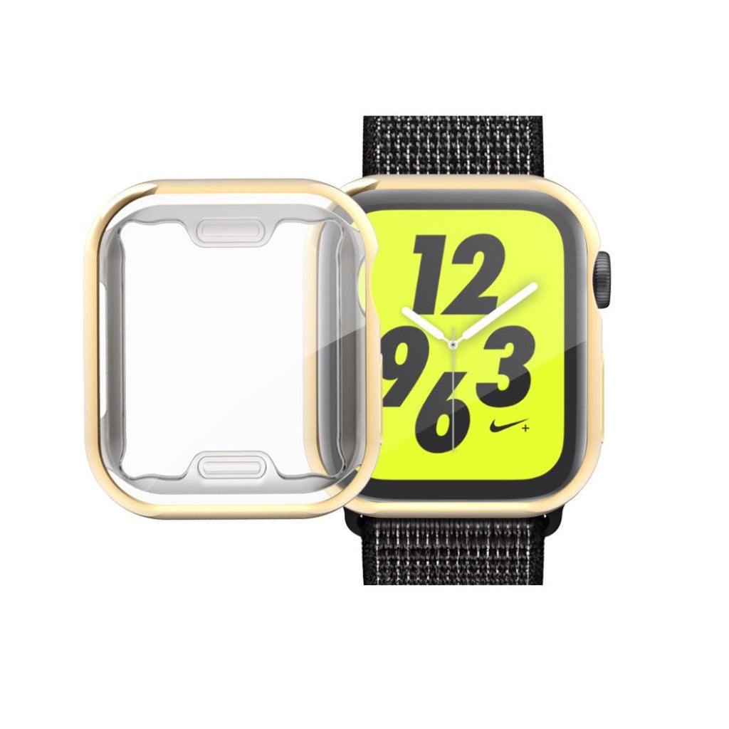 Apple Watch Series 1-3 38mm Gennemsigtig Silikone Bumper  - Guld#serie_4