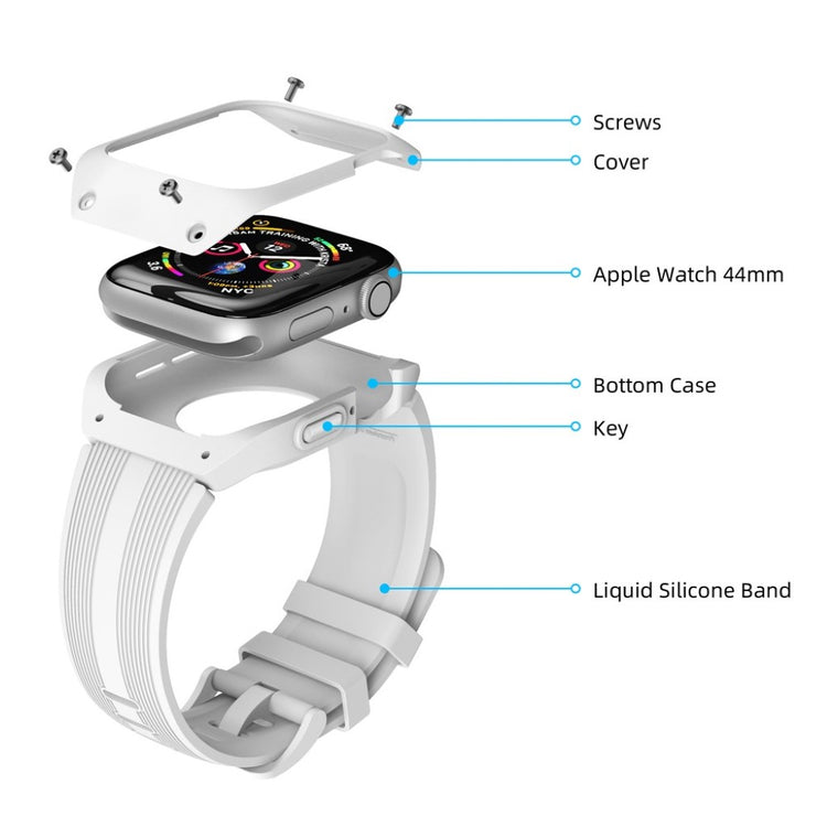 Meget fint Apple Watch Series 1-3 38mm Silikone Rem - Hvid#serie_2