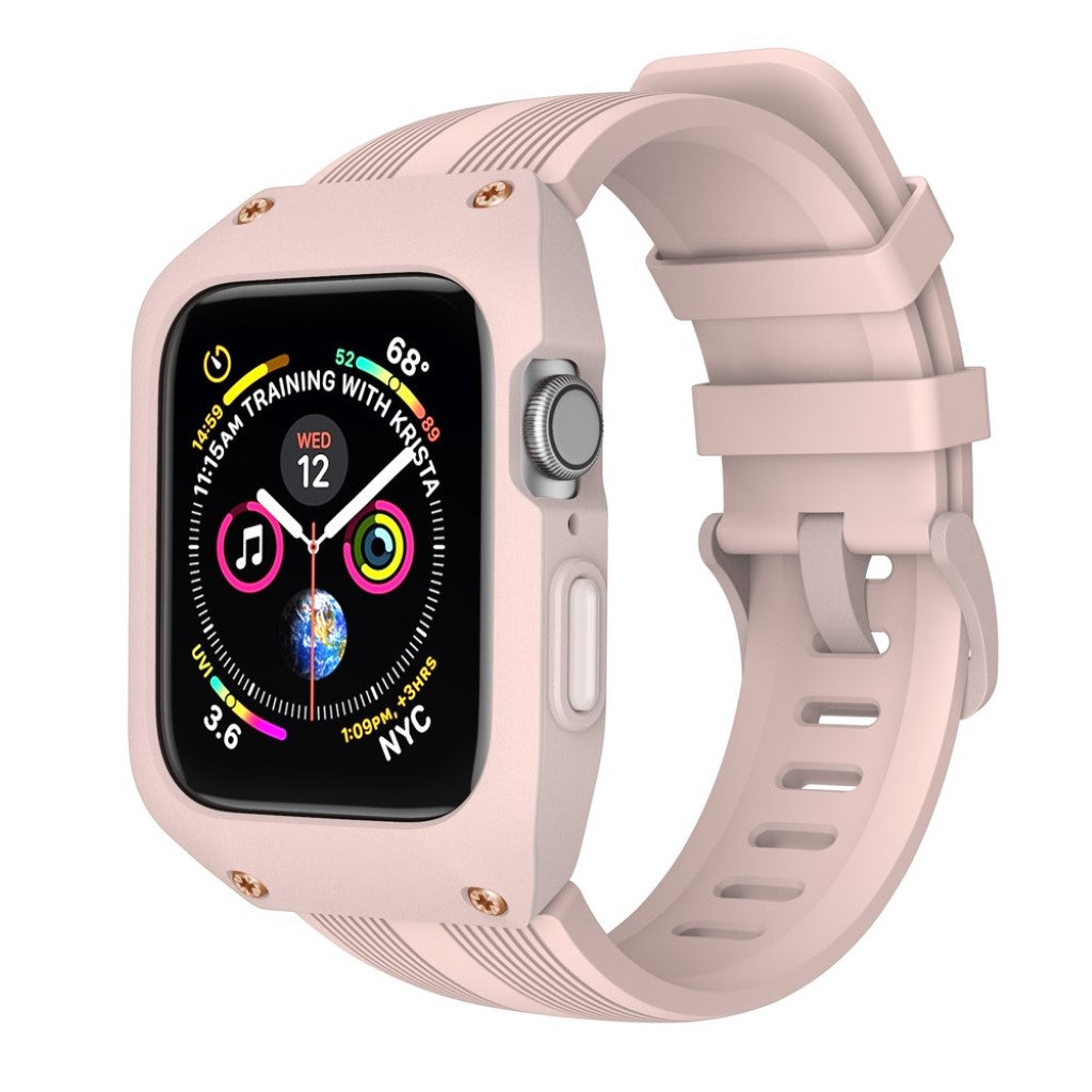 Meget fint Apple Watch Series 1-3 38mm Silikone Rem - Pink#serie_3