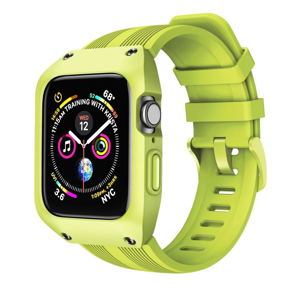 Meget fint Apple Watch Series 1-3 38mm Silikone Rem - Grøn#serie_5