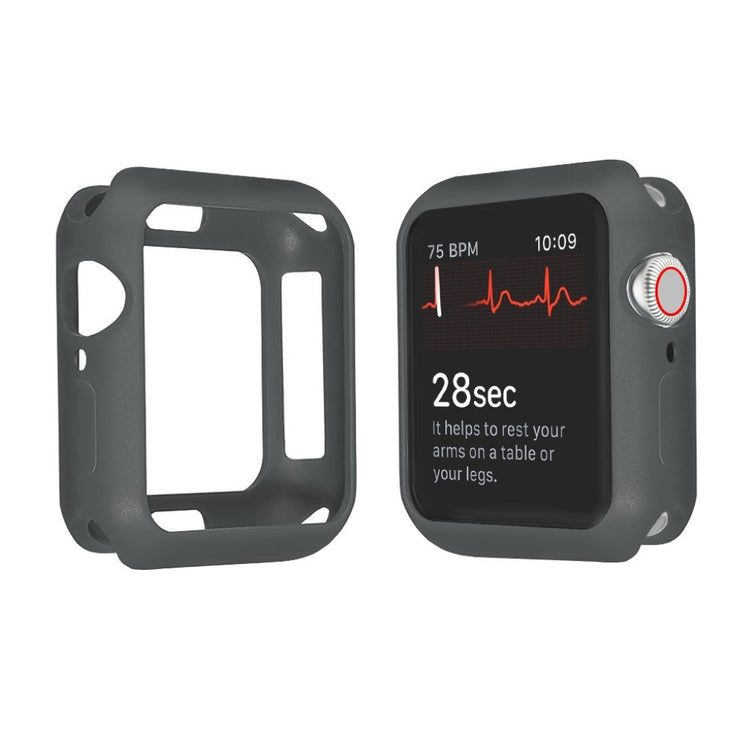 Apple Watch Series 1-3 42mm Holdbar Silikone Bumper  - Sølv#serie_3